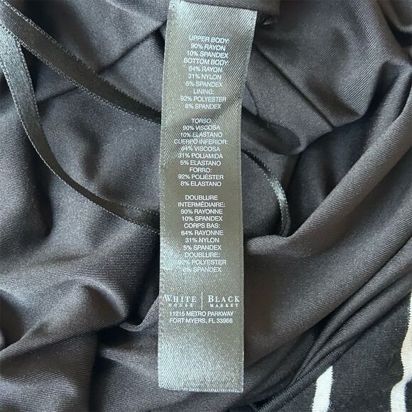 White House Black Market Women's Striped Sleeveless Dress Size 12 - Picture 3 of 7